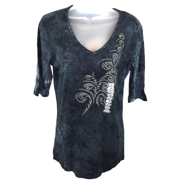 Sledge Tops - Sledge USA Tie Dye Half Sleeve V-Neck Tee Sz L